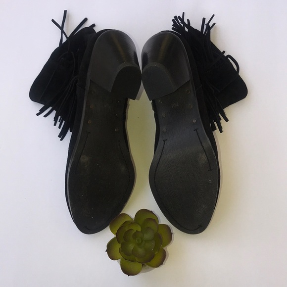 Sam Edelman Louie Black Fringe Booties - Picture 5 of 8